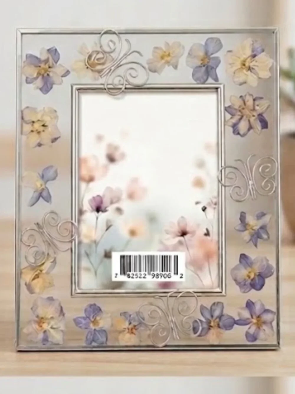 Vintage Style Pressed Flower Photo Frame for 3.5 x 5